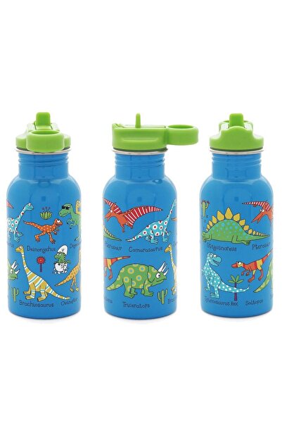 Tyrrell Katz 400 ml Dino Steel Flask with Straw and Stainless