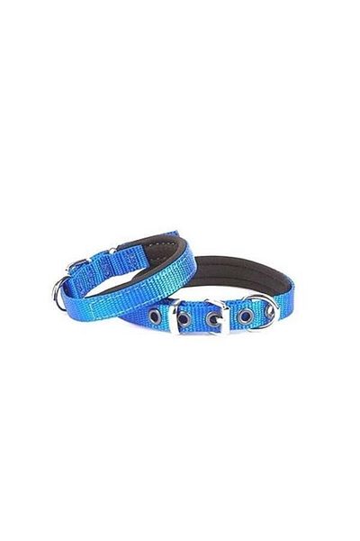 Doggie Petshopundan Comfort Woven Medium Blue Dog Collar - 1.5X25-30 cm