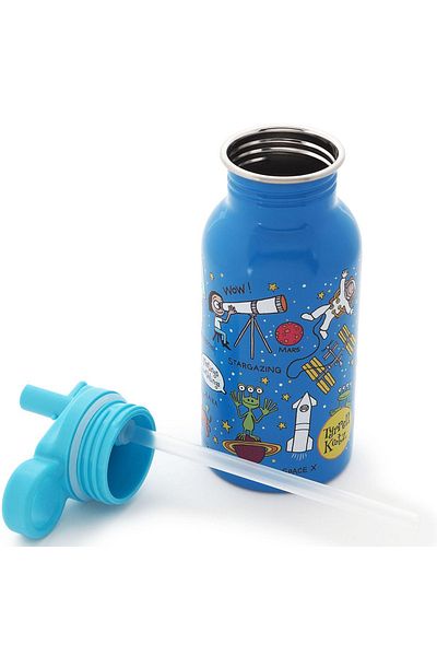 Tyrrell Katz 400 ml Stainless Steel Flask - Space with Straw