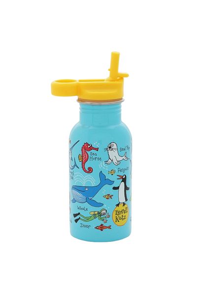 Tyrrell Katz 400 ml Stainless Steel Flask - Ocean with Straw