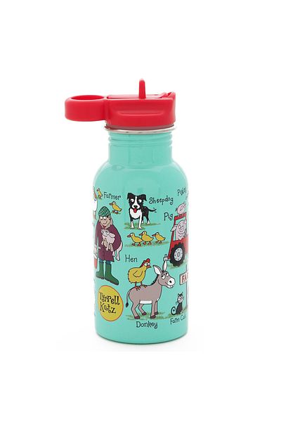 Tyrrell Katz 400 ml Stainless Steel Flask - Farmyard with Straw