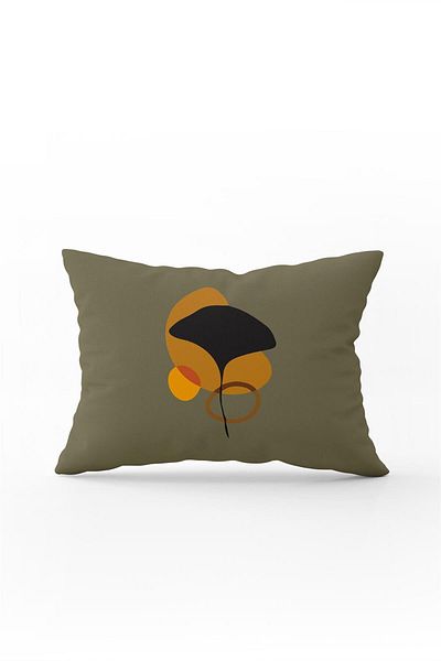 Cango Home Green Brown Modern Style Leaf Patterned Digital Printed Throw Pillow Pillow Case Cgh673-3550 Pair