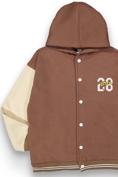Harika KIDS Голямо колежанско яке с качулка за момчета от 3 прежди