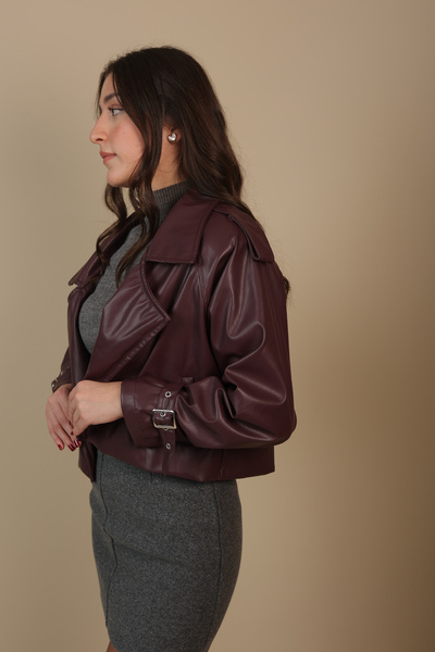 ALPARYA سترة جلدية قصيرة