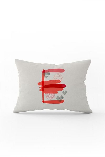 Cango Home Red Orange Modern Letter Digital Printed Throw Pillow Pillow Case Cgh672-3550 Double Sided Printed