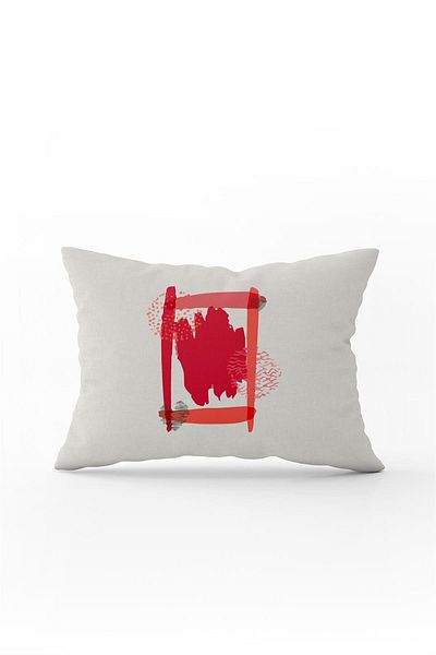 Cango Home Red Orange Modern Letter Digital Printed Throw Pillow Pillow Case Cgh670-3550 Double Sided Printed