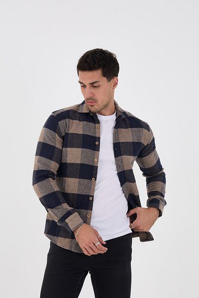 jack carisma Lumberjack Checked Slim Fit Men's Shirt