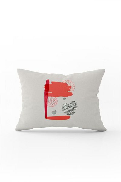 Cango Home Red Orange Modern Letter Digital Printed Throw Pillow Pillow Case Cgh669-3550 Double Sided Printed