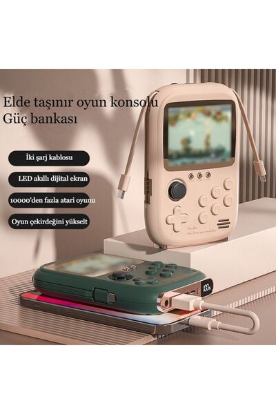 IntersTech Taşınabilir 3.2 inç Mini oyun Konsolu ve Çift Şarj USB Power Güç B...