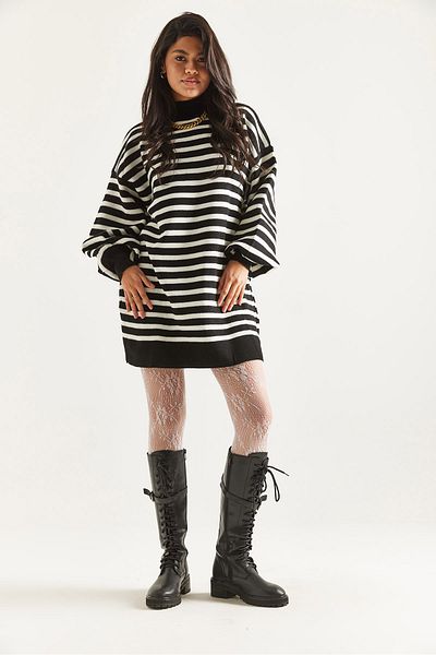 İKLİM LİFE Striped Ballon Sleeve Tunic