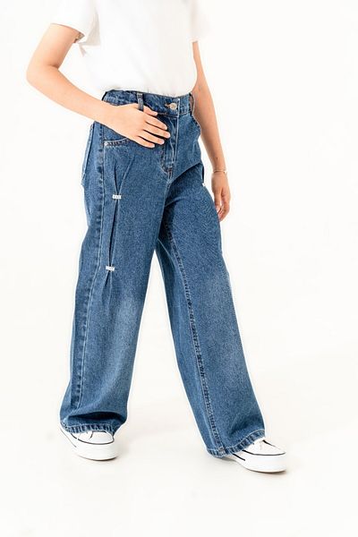 GİYİCEM Girl's Front Ponterez Jeans
