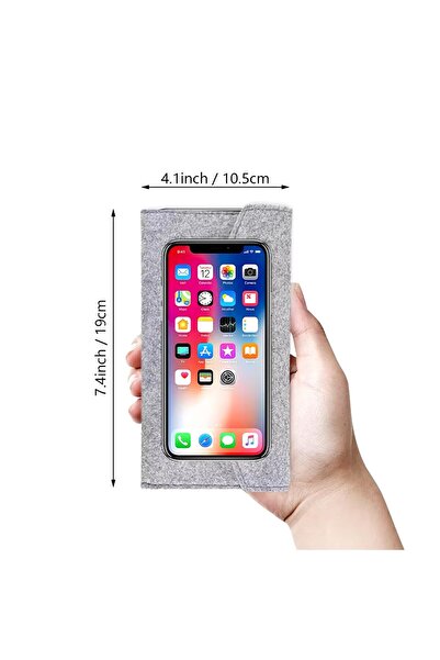 Next Craft Cep Telefonu Çantası 3mm Keçe Kılıfı Elde Taşıma Çok Amaçlı