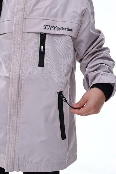 minikiss Quality Boy's Hooded Raincoat with Waterproof Fabric Inner Lining