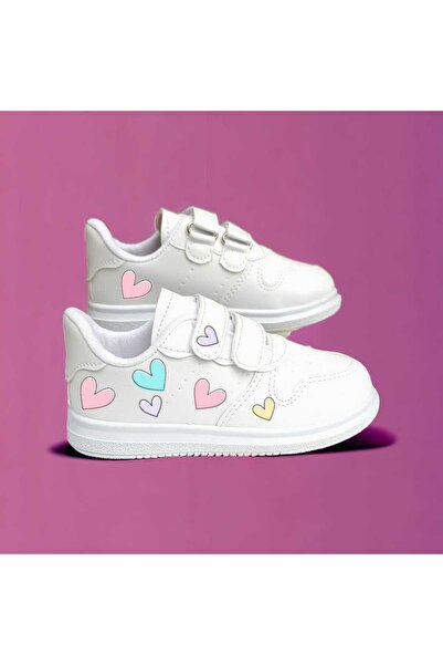 LİASSHOES детски спортни обувки маратонки с щампа на цветни сърца