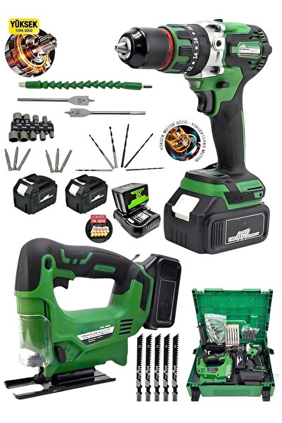 DYNAMİC MAX 980F ÇİFT AKÜLÜ VİDALAMA MATKAP 13 MM ÇELİK MANDREN VE DEKUPAJ MA...