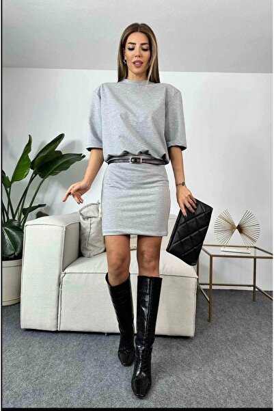 Ecenin Favorileri Μίνι χτενισμένο βαμβακερό φόρεμα