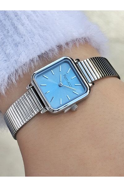 Ferrucci Special Design Steel Cord Cornered Dial Women's Wristwatch