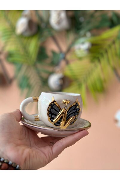 tuanART Sallanan Harfi El Yapımı Seramik Bardak Kupa Mug