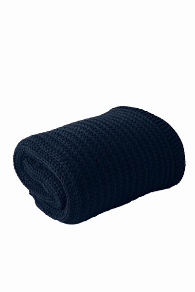 İrya Синій плетений плед - 130x170