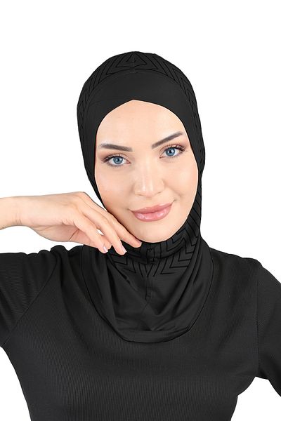 Ecardin St298-Vi̇sca Cross Striped 01 Black 01-27