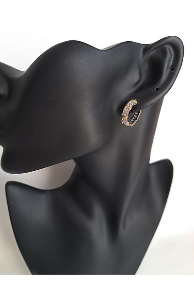 BHR AKSESUAR Silver Zircon Stone Earrings