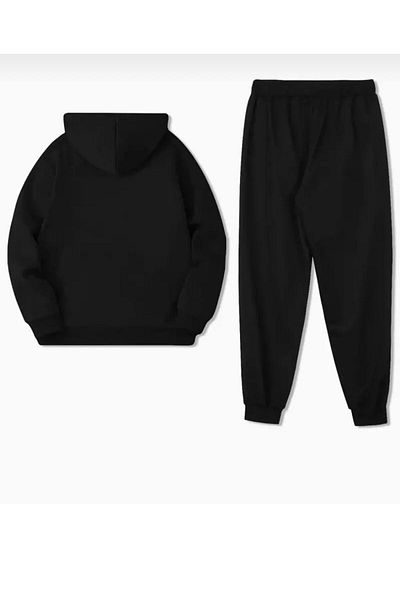 Elfa Tekstil Set de trening negru cu imprimeu NY pentru femei (TOP-BOTTOM)