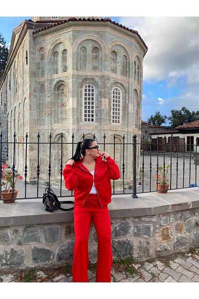 G LUNA Zr Model Double Zippered Tracksuit Set