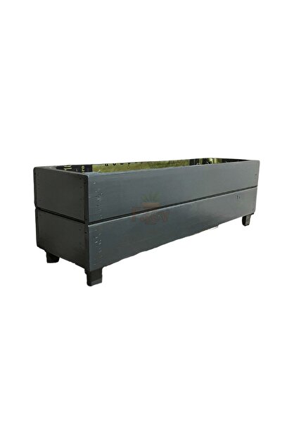 Faev Dış Mekan Ahşap Saksı Hazır Kurulu 95cm X 26cm Yükseklik 30cm