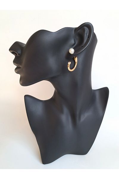 BHR AKSESUAR Gold Pearl Earrings