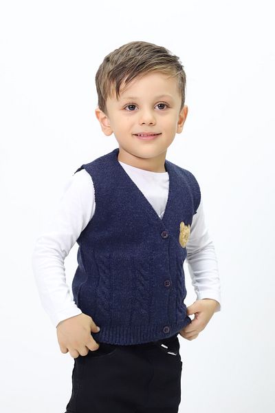 Cloudy Kids Baby Boy Embroidered Knitwear Cardigan&Vest
