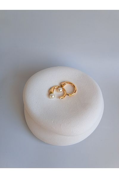 BHR AKSESUAR Gold Pearl Earrings