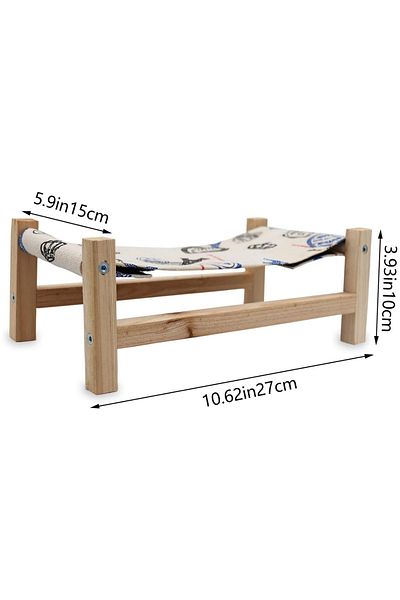 Alyones Wood Lizard Bed - Reptile Hammock Swing, for Dragon and Leopard Gecko