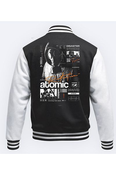 Edizen Μπουφάν κολλεγίου Bomber με στάμπα υπερμεγέθη Premium 100% βαμβάκι