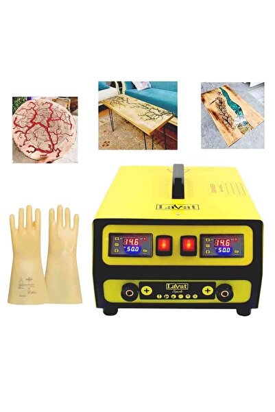 Lavat Lichtenberg Ahşap Yakma Makinesi Spark Pro. İzole Eldiven