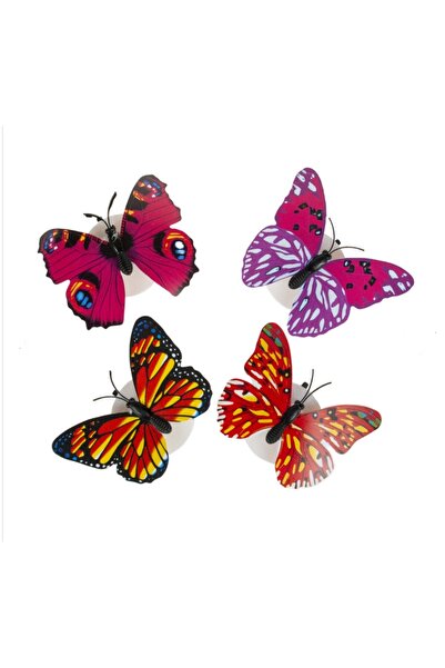 efmues Kelebek lamba mini kelebek desenli ledli lamba gece lambası 4 adet