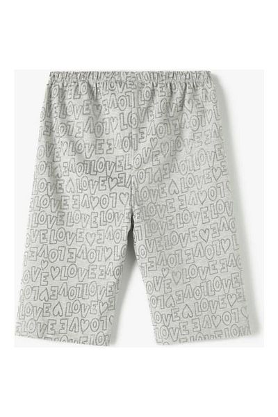 Koton Short Tights with Print Detail and Elastic Waist