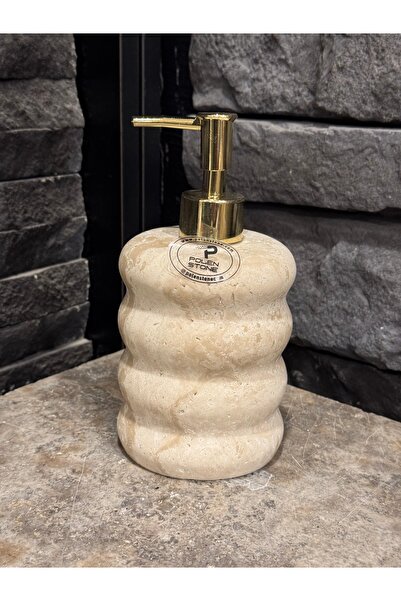 Polen Stone oval Bambu Model Traverten  Sıvı Sabunluk