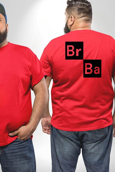 Angemiel تي شيرت أحمر كبير الحجم للجنسين من Breaking Bad - مطبوع من الخلف