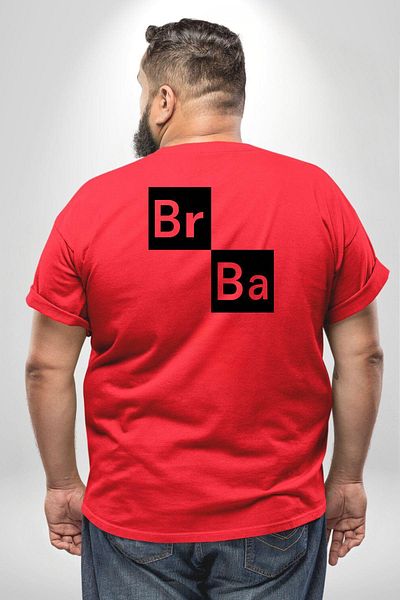 Angemiel تي شيرت أحمر كبير الحجم للجنسين من Breaking Bad - مطبوع من الخلف