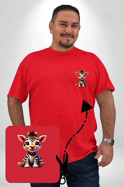 Angemiel Red Zebra Pattern - Plus Size Cute T-Shirt