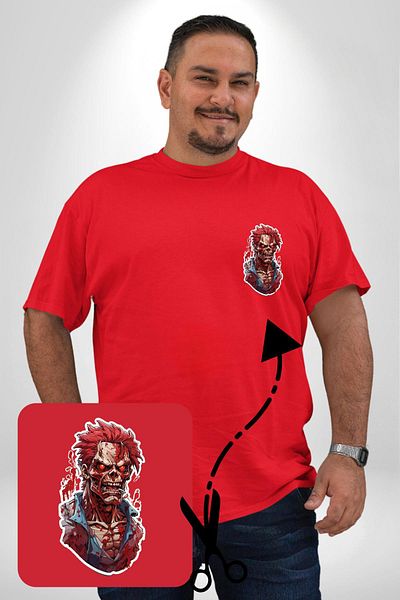 Angemiel Zombie Red - تي شيرت مطبوع عليه The Walking Dead، مقاس كبير للنساء، تصميم أساسي بسيط