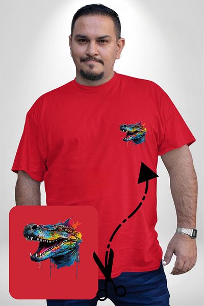 Angemiel Red Crocodile Pattern - Large Size Women's T-Shirt