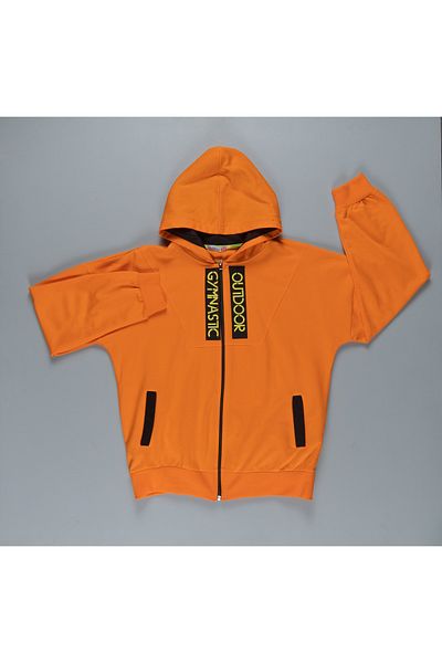 baby kids colors Παιδική ζακέτα με στάμπα με κουκούλα και κλείσιμο με φερμουάρ