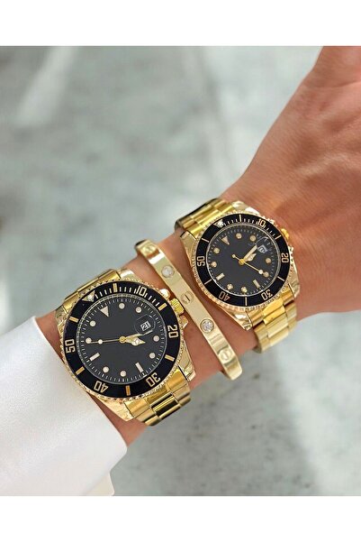 Has Gold-Black Couple Watch