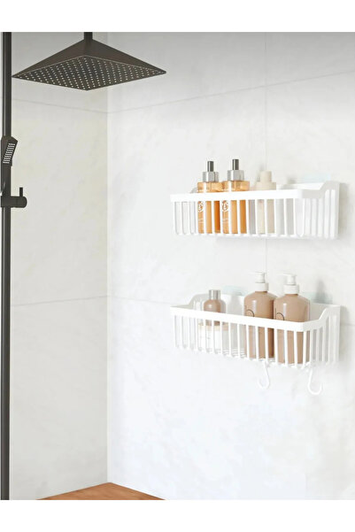 SEVEN7 2li Organizer Yapışkanlı Banyo ve Mutfak için Raf 26x10cm
