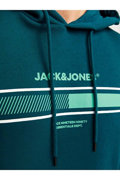Jack & Jones JJSOUTH Φούτερ με κουκούλα - Midnight Teal