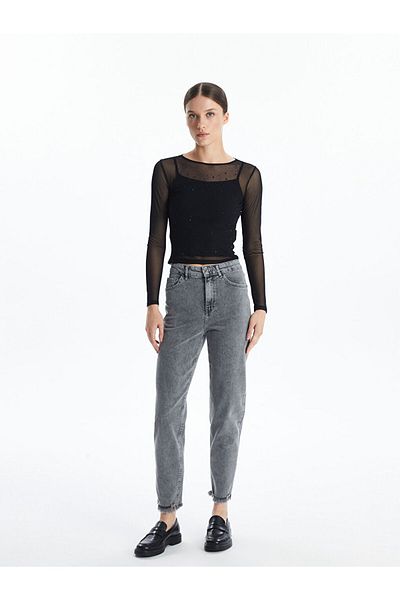 LC Waikiki Γυναικείο τζιν παντελόνι Mom Fit