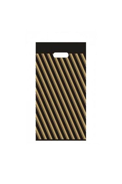 Ambalaj Evi Reinforced Snap Black Striped 60X70 cm No:6 Reinforced Bag 50Pcs