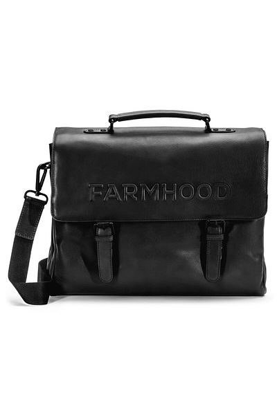 Farmhood Memphis Aktentasche XXL 3 Facher Leder 39 cm
