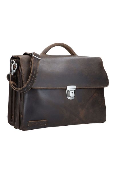 Plevier Vintage Oxford Aktentasche Rfid Schutz Leder 40 cm notebook